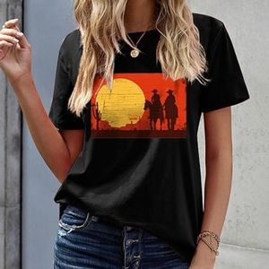 Black Sunset Cowboys Shortsleeve Graphic Tee